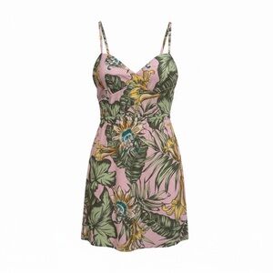 J. Crew Pink Tropical Print Mini Dress